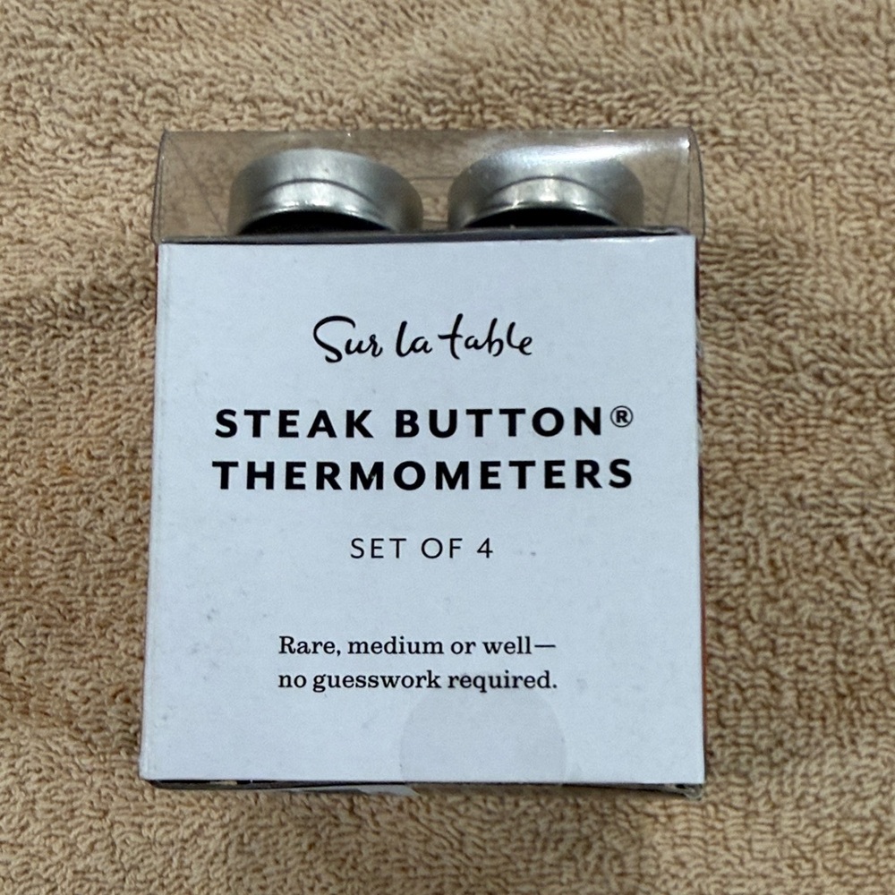 Sur La Table Silver Steak Thermometers Set